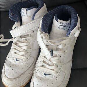 Nike Air Force 1 High Top White Blue